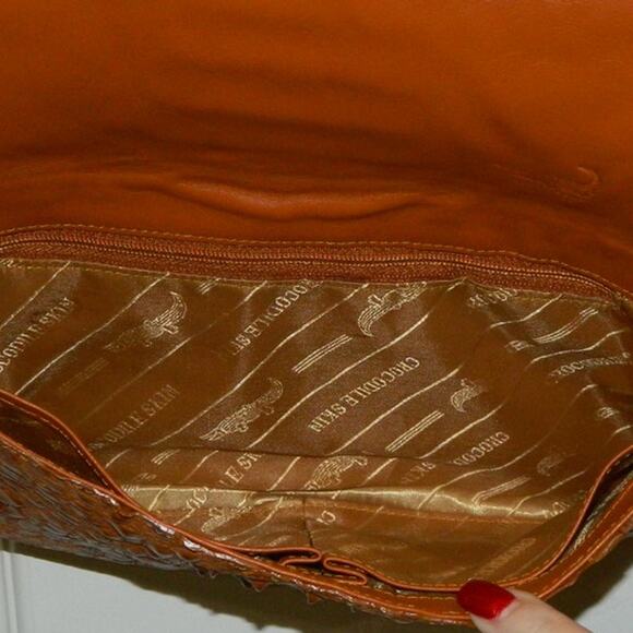 Original crocodile skin Handbag Vintage Purse - Picture 6 of 9